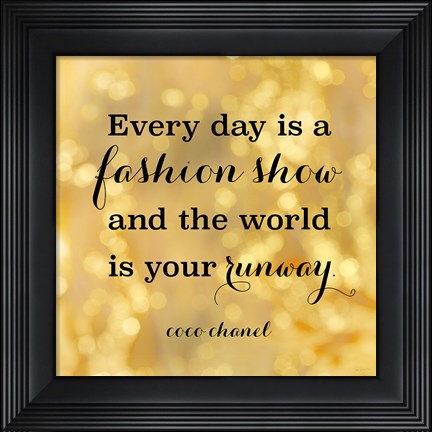 Framed Fashion Quotes II Print