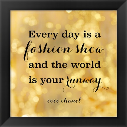 Framed Fashion Quotes II Print