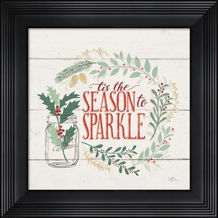 Framed Seasons Greetings IV Print