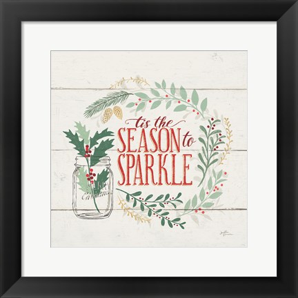 Framed Seasons Greetings IV Print