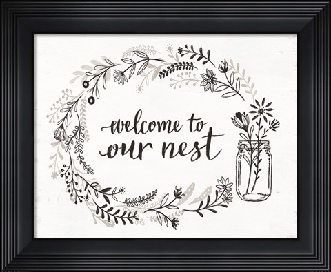 Framed Our Nest I v2 Print