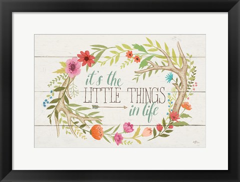 Framed Rustic Bloom I Print