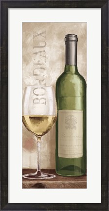 Framed Wine in Paris V White Wine Print