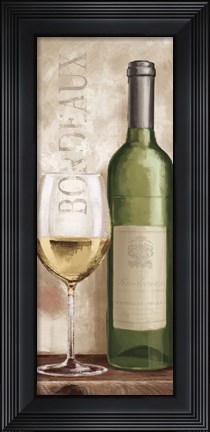 Framed Wine in Paris V White Wine Print