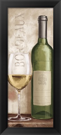 Framed Wine in Paris V White Wine Print