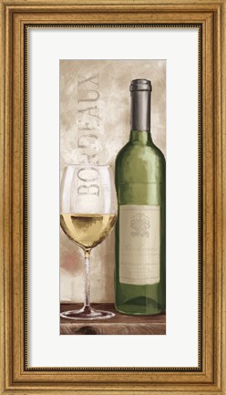 Framed Wine in Paris V White Wine Print