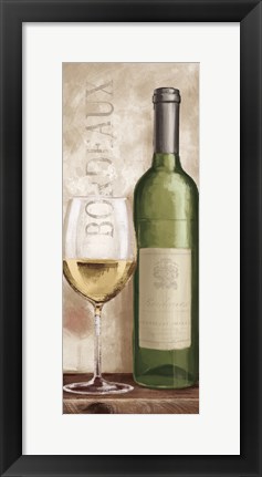 Framed Wine in Paris V White Wine Print