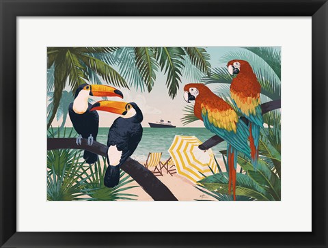 Framed Welcome to Paradise VI Print