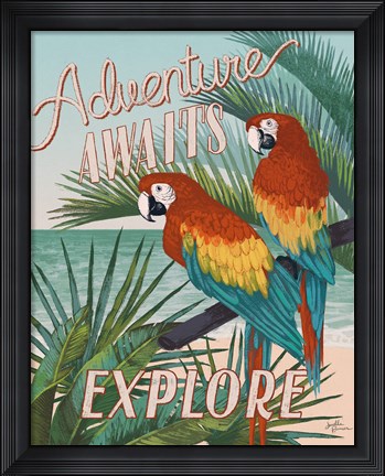 Framed Welcome to Paradise V Print