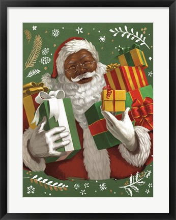 Framed Santas List IV v2 Crop Print