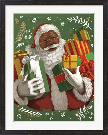 Framed Santas List IV v2 Crop Print