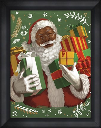 Framed Santas List IV v2 Crop Print