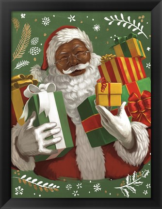 Framed Santas List IV v2 Crop Print