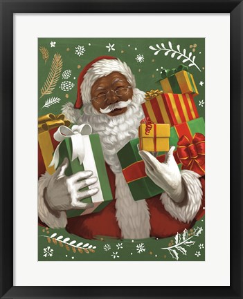 Framed Santas List IV v2 Crop Print