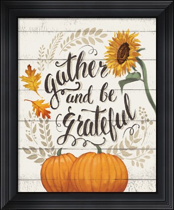 Framed Harvest Delight I on White Print