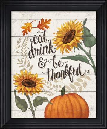 Framed Harvest Delight II on White Print