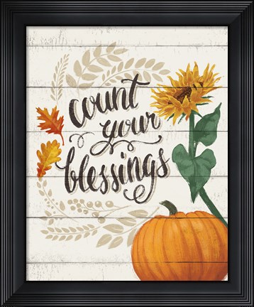 Framed Harvest Delight IV on White Print