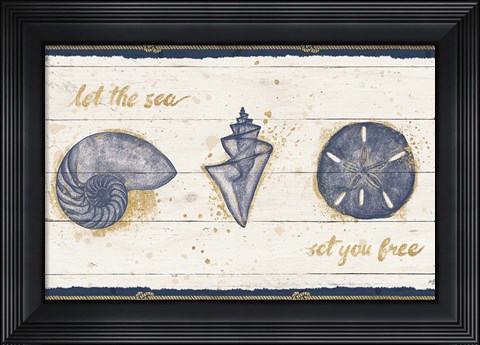 Framed Calm Seas V Print