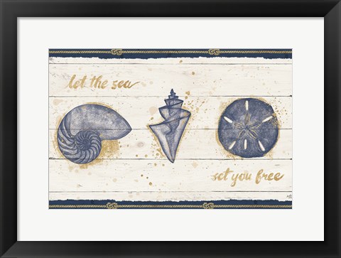 Framed Calm Seas V Print
