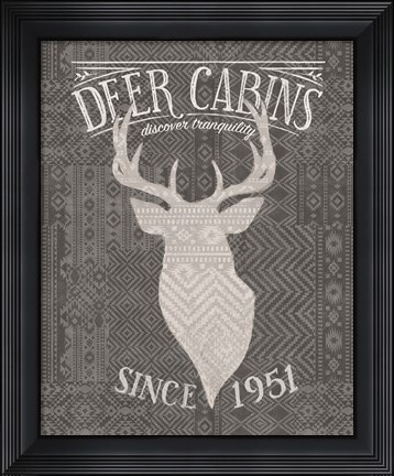 Framed Soft Lodge VI Dark Print