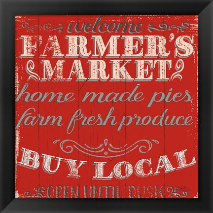 Framed Farmers Market X Print