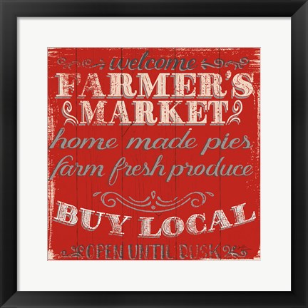 Framed Farmers Market X Print