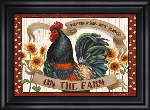Framed Country Heart II Dots Print