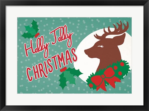 Framed Retro Christmas I Bright Print