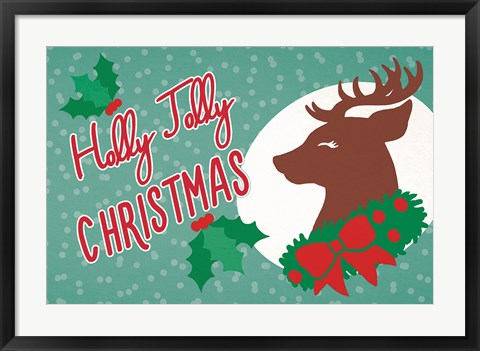 Framed Retro Christmas I Bright Print