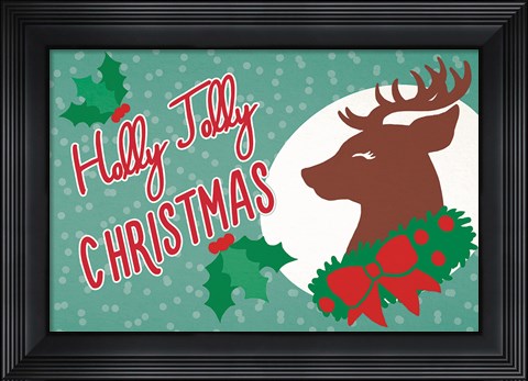 Framed Retro Christmas I Bright Print