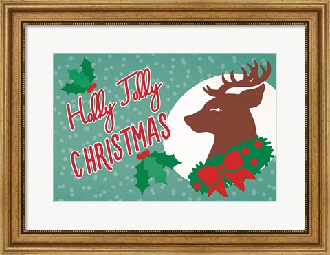 Framed Retro Christmas I Bright Print