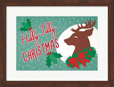 Framed Retro Christmas I Bright Print