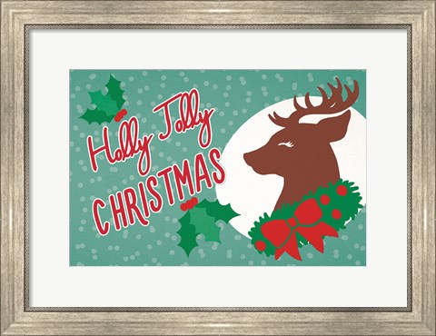 Framed Retro Christmas I Bright Print