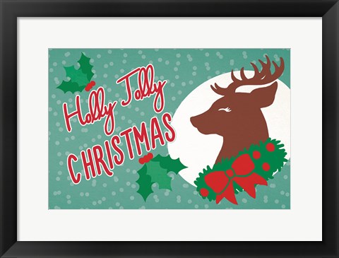 Framed Retro Christmas I Bright Print