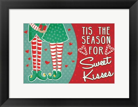 Framed Retro Christmas III Bright Print