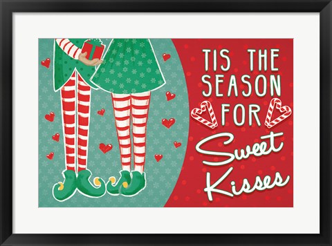 Framed Retro Christmas III Bright Print