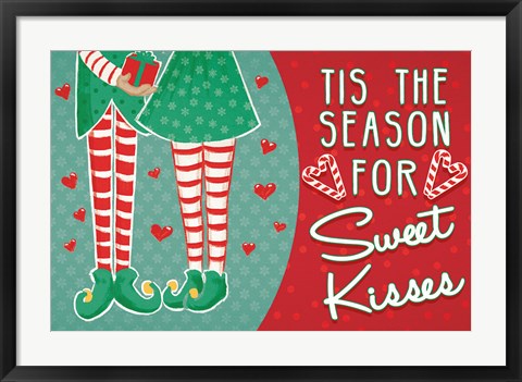 Framed Retro Christmas III Bright Print