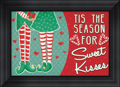 Framed Retro Christmas III Bright Print