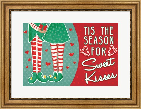 Framed Retro Christmas III Bright Print