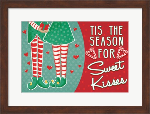 Framed Retro Christmas III Bright Print