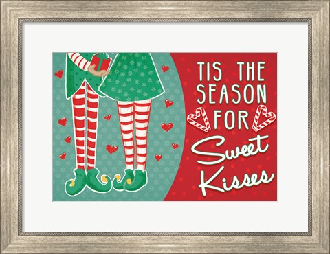 Framed Retro Christmas III Bright Print