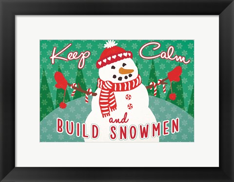 Framed Retro Christmas II Bright Print