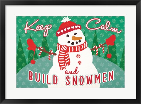 Framed Retro Christmas II Bright Print