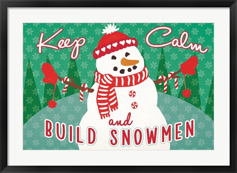 Framed Retro Christmas II Bright Print