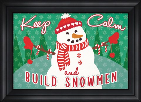 Framed Retro Christmas II Bright Print