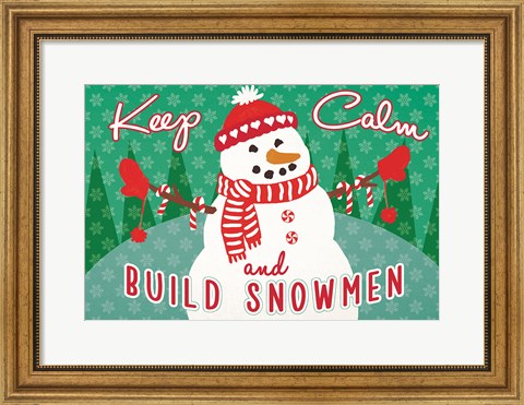 Framed Retro Christmas II Bright Print