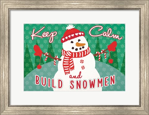 Framed Retro Christmas II Bright Print