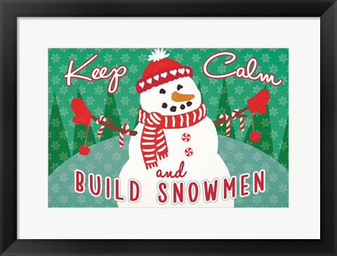 Framed Retro Christmas II Bright Print