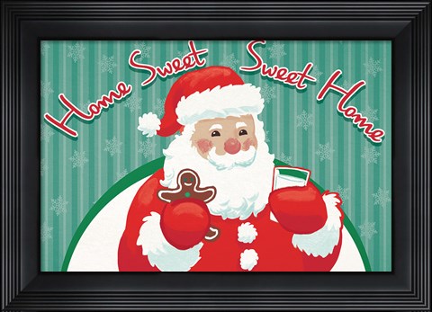 Framed Retro Christmas V Bright Print