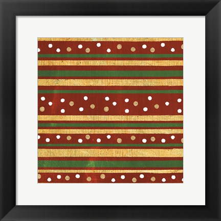 Framed Santas List Pattern XI Print